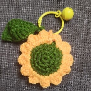 Sunflower Crochet Keychain NWOT
